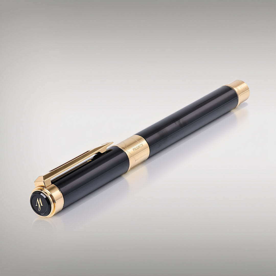 Waterman Perspective Black with Gold Trim Rollerball