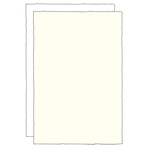 Deckled Edge Flat Card 5.9"x7.9" (100ct) | Rossi 1931 Italian Stationery