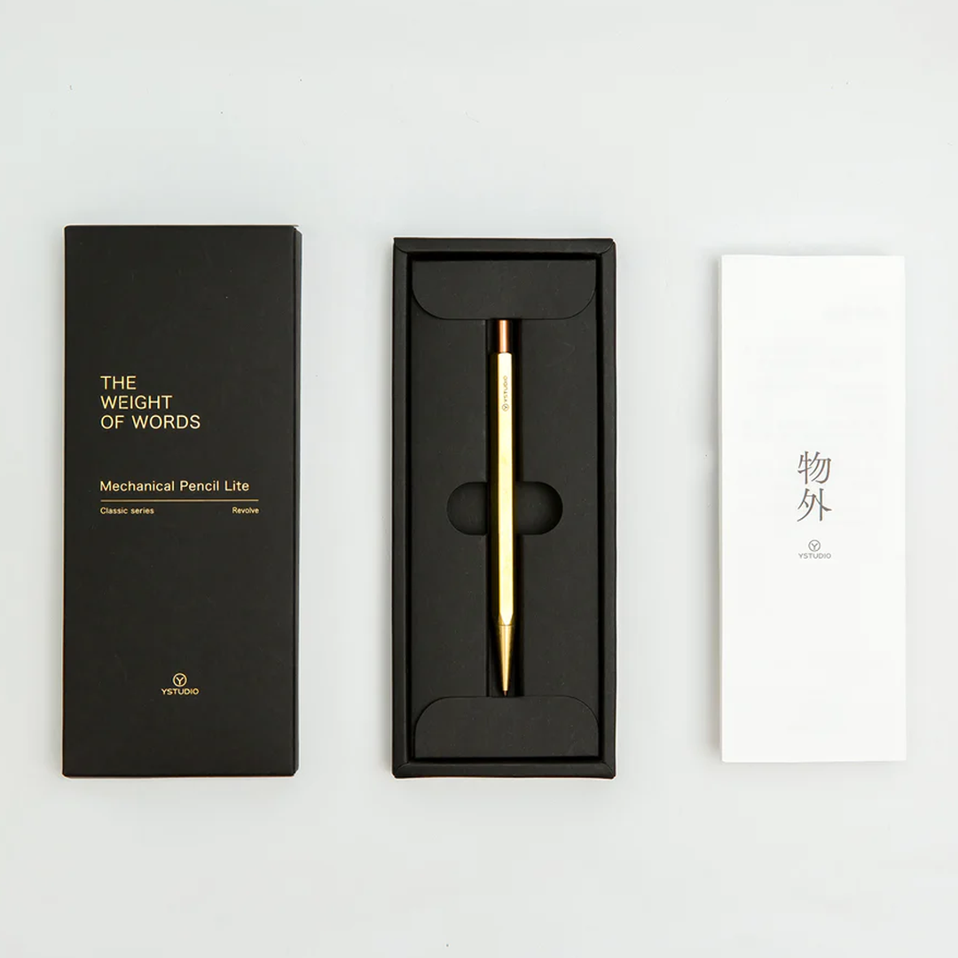 YStudio Classic Revolve 0.7mm Mechanical Pencil Lite - Brass