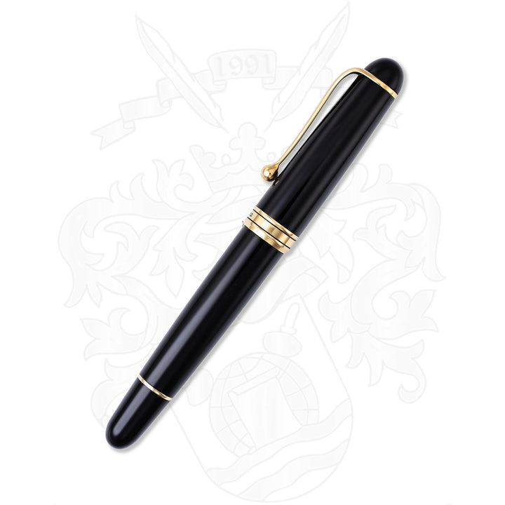 Aurora 88 Large Black and Gold Fountain Pen
