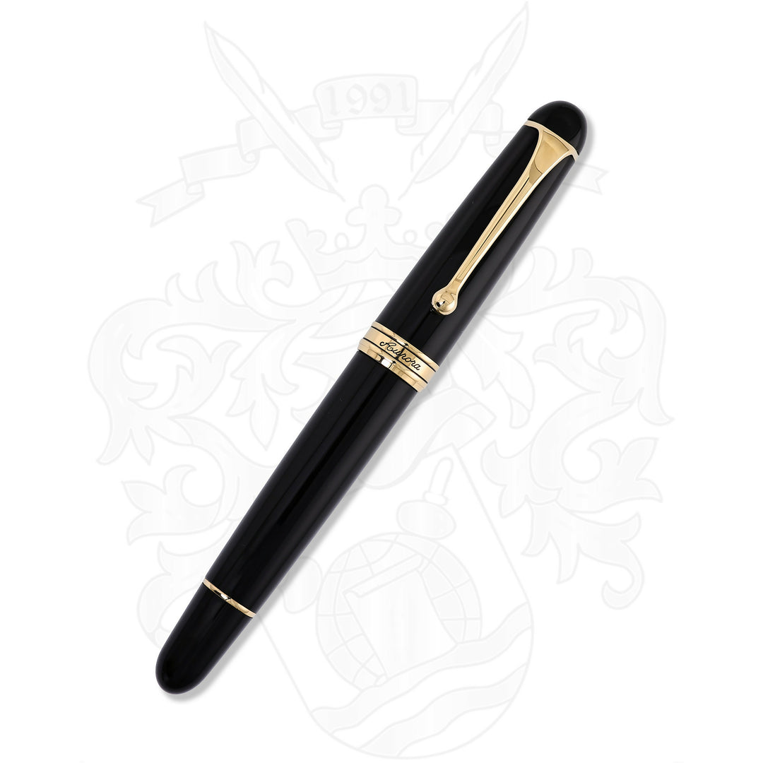 Aurora 88 Black With Gold Trim Fountain Pen