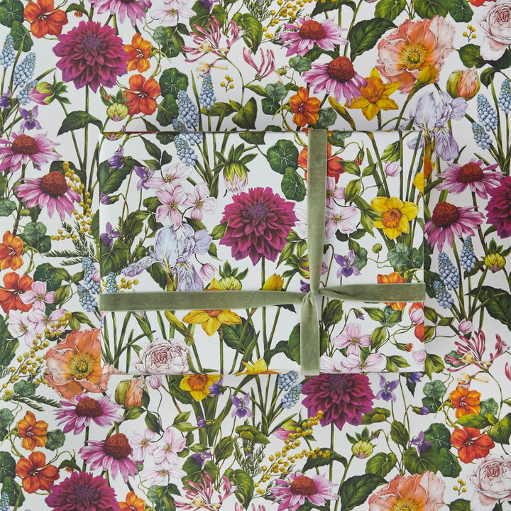 Catherine Lewis Bountiful Blooms - Ivory Gift Wrapping Paper (2 Sheets)