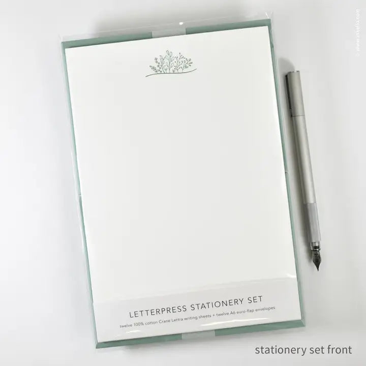 Stationery Set with Green Sprouting Plants