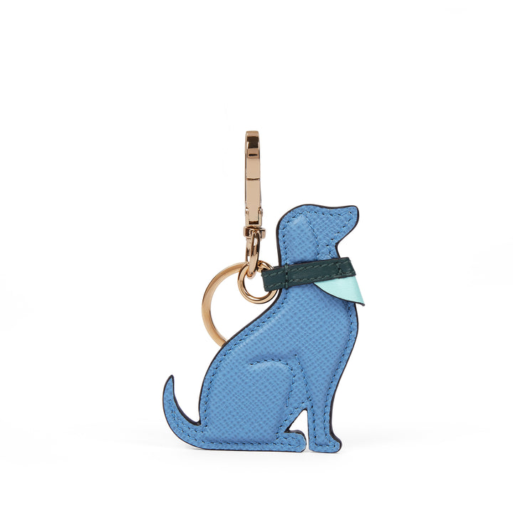 Dog Charm Keyring in Panama | SMYTHSON LONDON