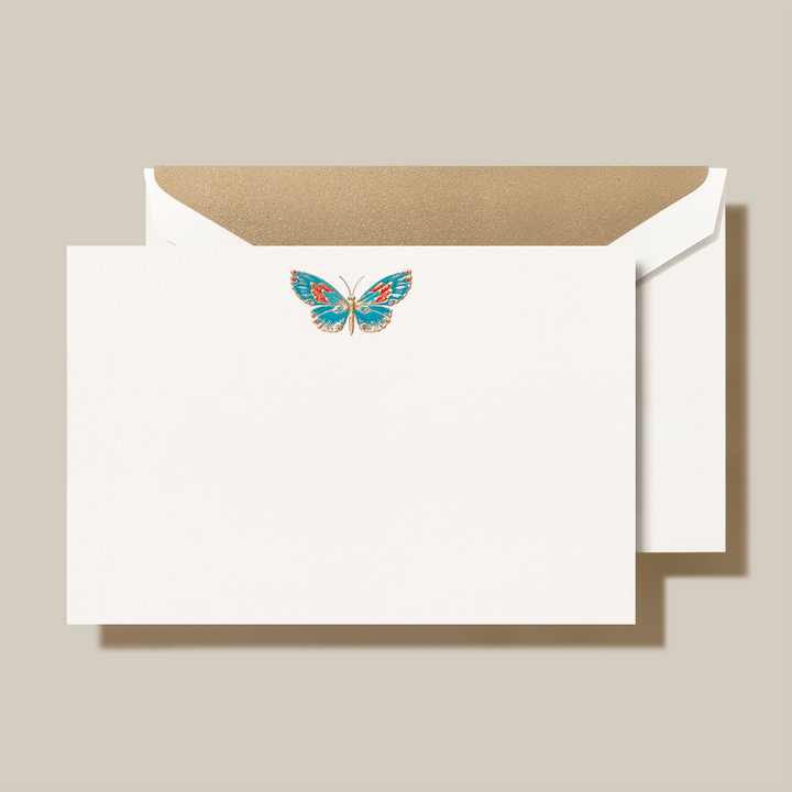 Crane Butterfly Flat Note Card & Envelopes