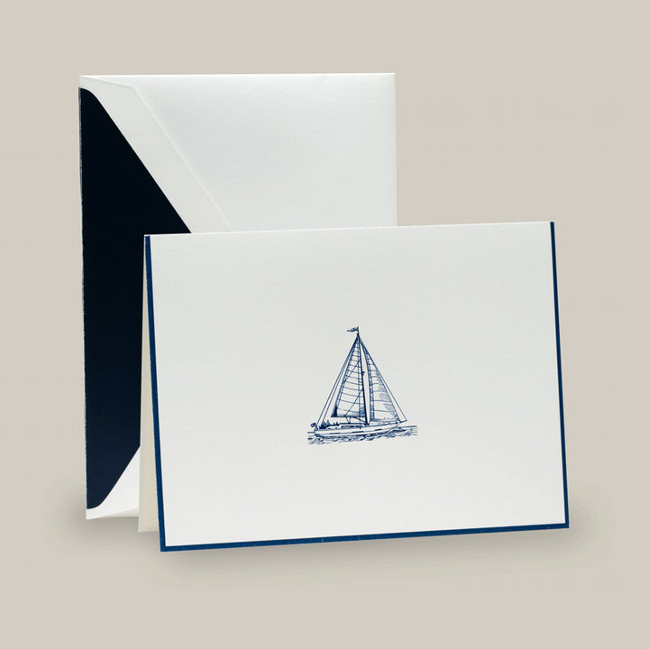 Crane Sailboat Note Card