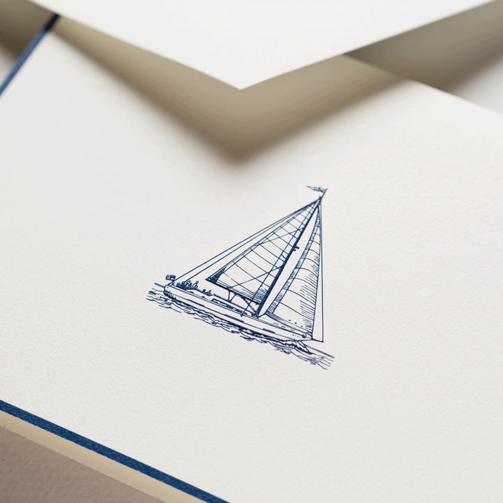 Crane Sailboat Note Card