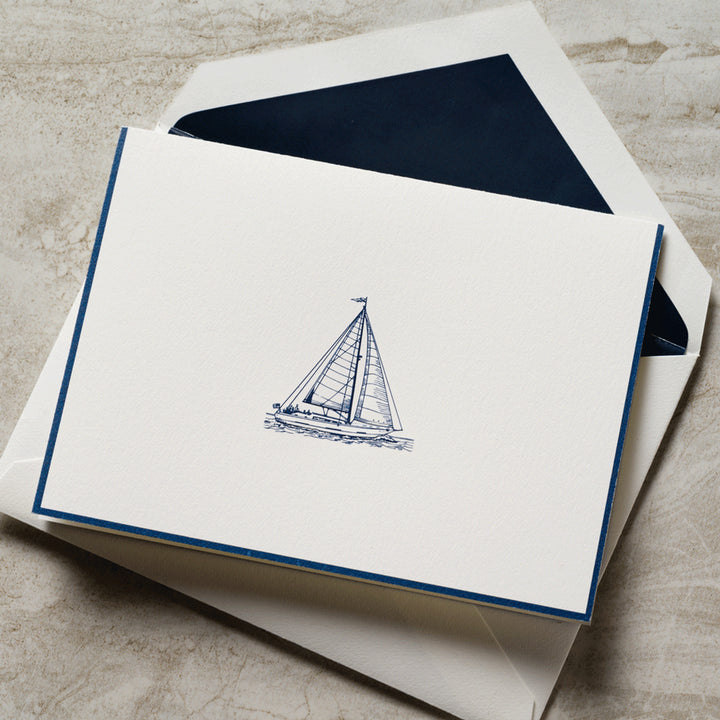 Crane Sailboat Note Card