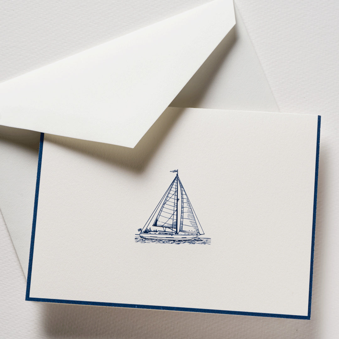 Crane Sailboat Note Card