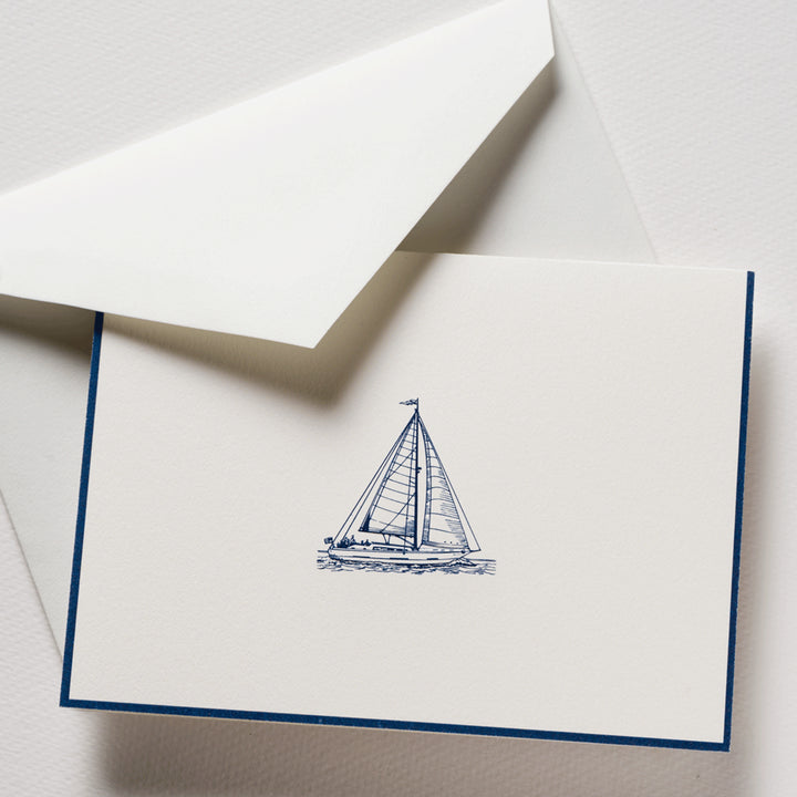 Crane Sailboat Note Card