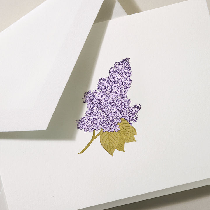 Crane Engraved Note Cards (10pk) - Lilac