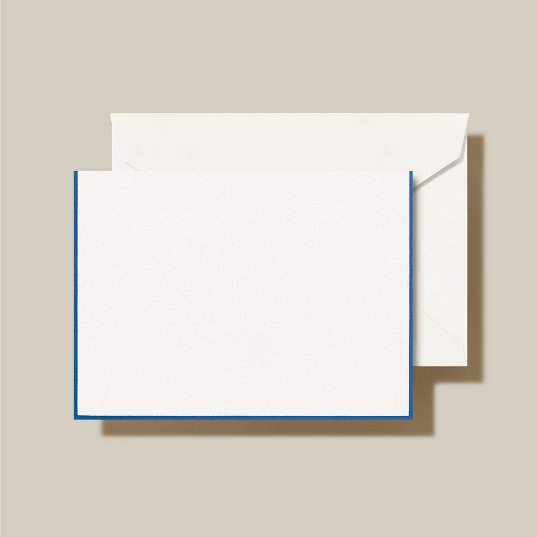 Regent Blue Bordered Pearl White Note