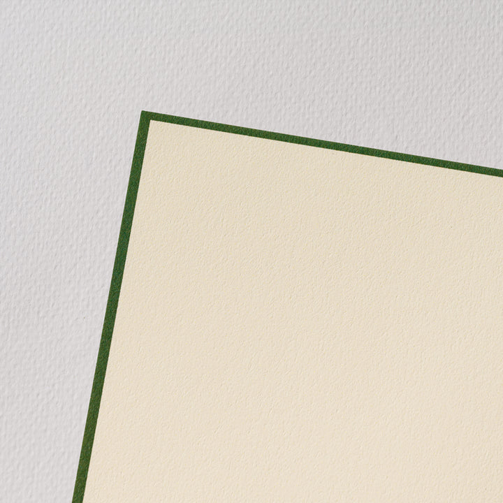 Crane Navy Hunter Green Bordered Ecru Half Sheet (20pk.)