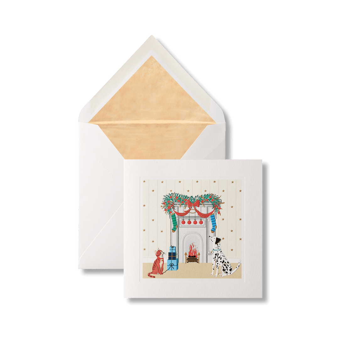 Smythson Fire Place Christmas Card Set