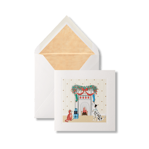 Smythson Of Bond Street Fire Place Christmas Card Set 6" x 6" (10ct.)