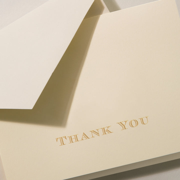 Crane 4 3/8" x 6 9/16" Cards & Envelopes 10pk - Regency Thank You Note