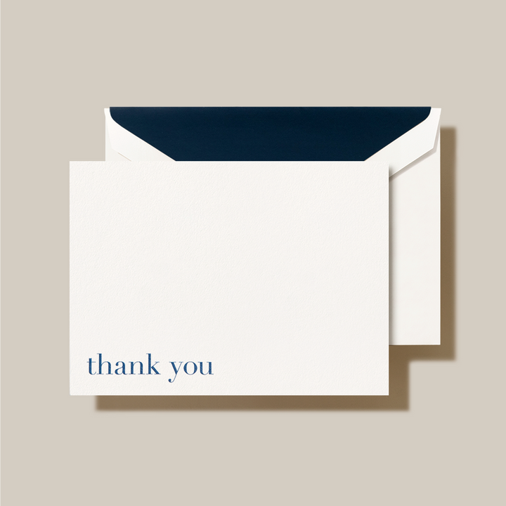 Bodoni Blue Thank You Note