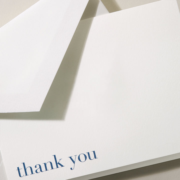 Bodoni Blue Thank You Note