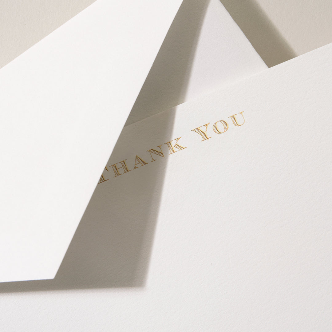 Crane 4 3/8" x 6 9/16" Cards & Envelopes 10pk - Regency Thank You Note