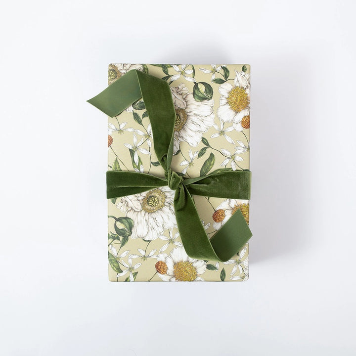 Catherine Lewis Spring Blossom - Green Gift Wrapping Paper (2 Sheets)
