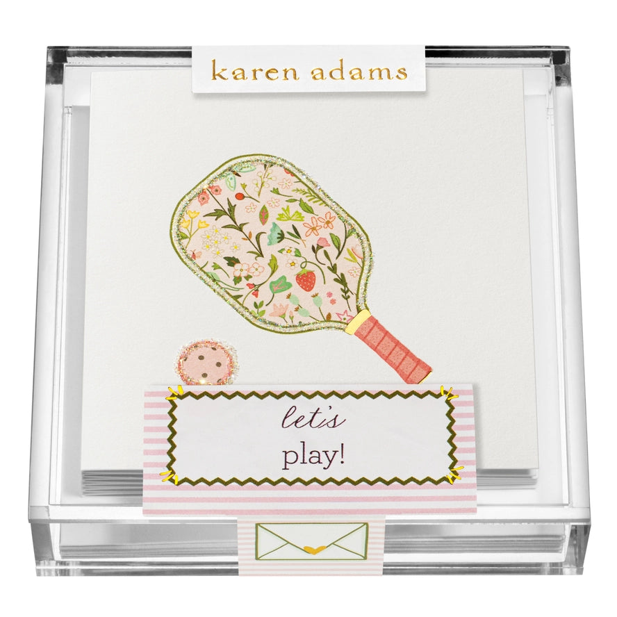 Karen Adams - Pickleball Paddle Gift Enclosure Box  (3" x 3")