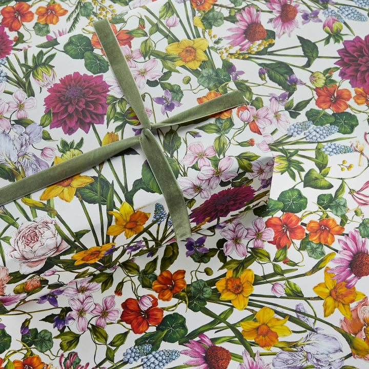 Catherine Lewis Bountiful Blooms - Ivory Gift Wrapping Paper (2 Sheets)