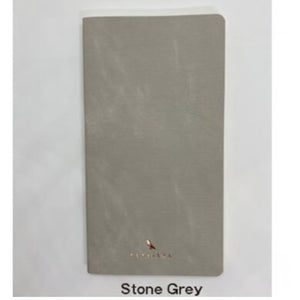Premium Japanese Flexible Grid Leather Notebook- Stone Grey | KUNISAWA JAPAN