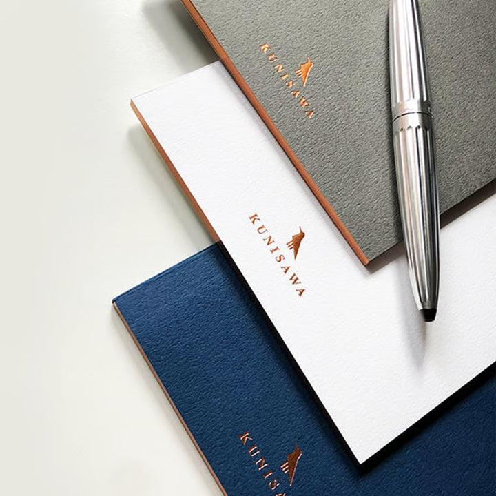 Premium Japanese Paper Slim Notebook - Grey A5 | KUNISAWA JAPAN