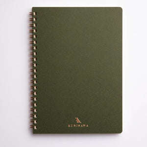 Premium Japanese Paper Ring Notebook- Green A5 | KUNISAWA JAPAN