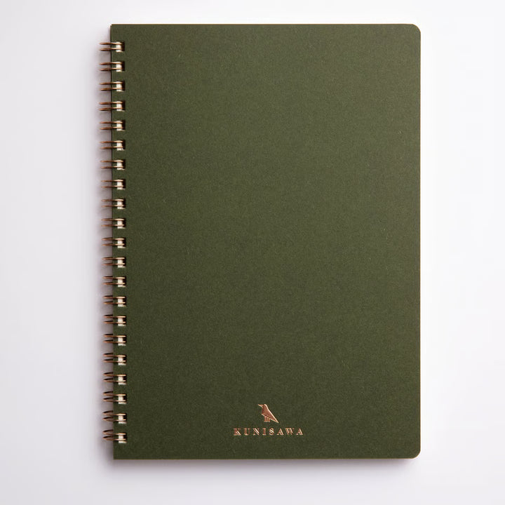 Premium Japanese Paper Ring Notebook- Green A5 | KUNISAWA JAPAN
