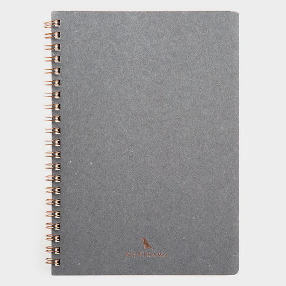 Premium Japanese Paper Ring Notebook-Grey A5 | KUNISAWA JAPAN