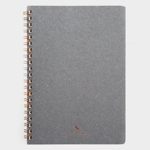 Premium Japanese Paper Ring Notebook-Grey A5 | KUNISAWA JAPAN