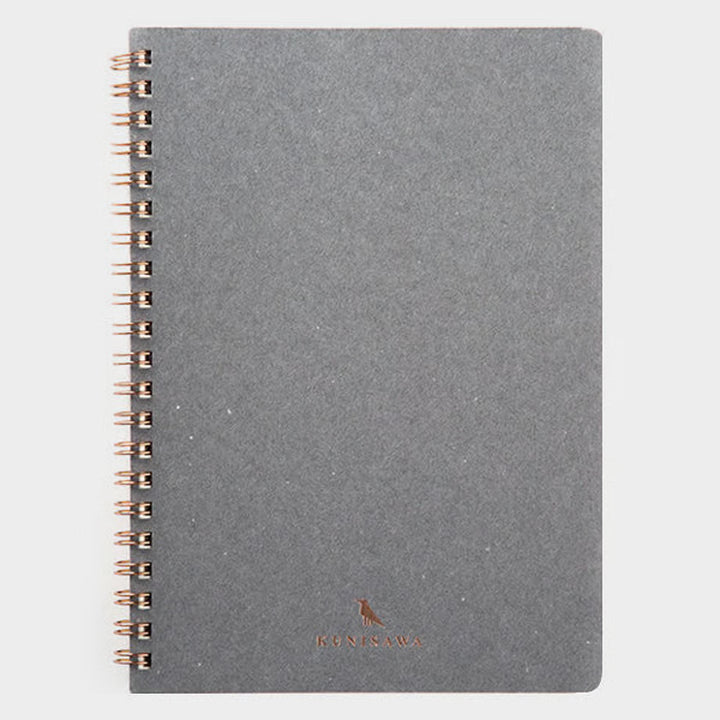 Premium Japanese Paper Ring Notebook-Grey A5 | KUNISAWA JAPAN
