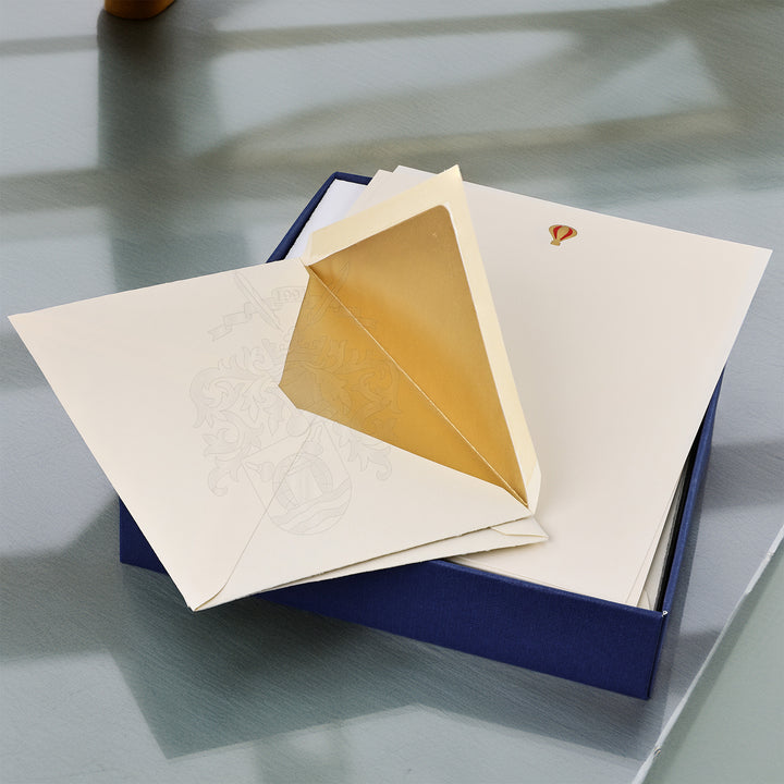 “Voyage Balloon” Writing Set ( 10CT.) 6.25" x 8.50" I Rossi 1931 Italian Stationery