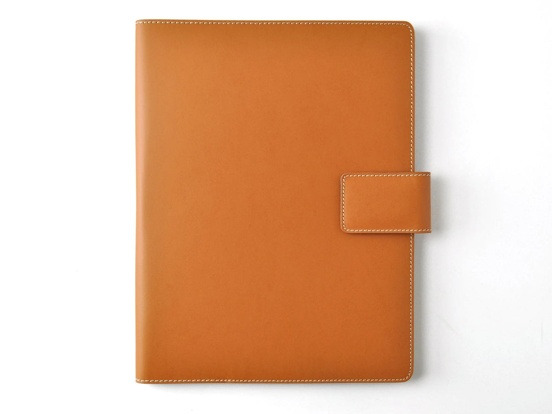 Italian Leather Portfolio with Snap Closure - A4