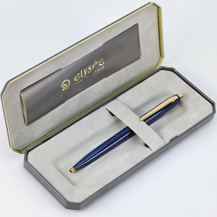 Elysee Finesse Blue Lacquer Intarsia Ballpoint