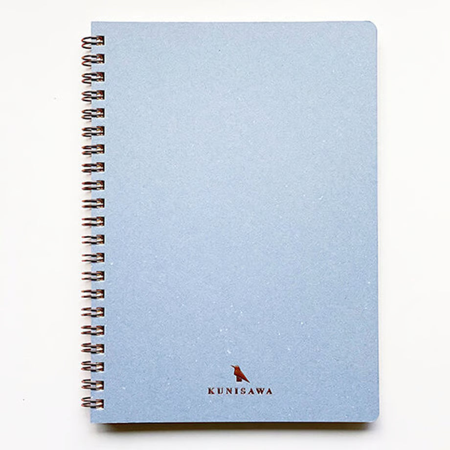 Premium Japanese Paper Ring Notebook- Blue Mist A5 | KUNISAWA JAPAN