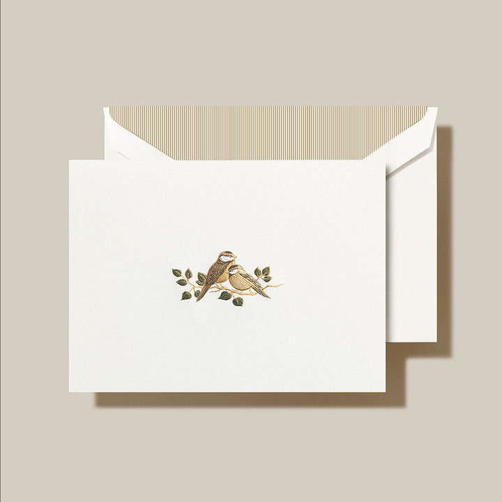 Crane Lovebirds Note Card & Envelopes