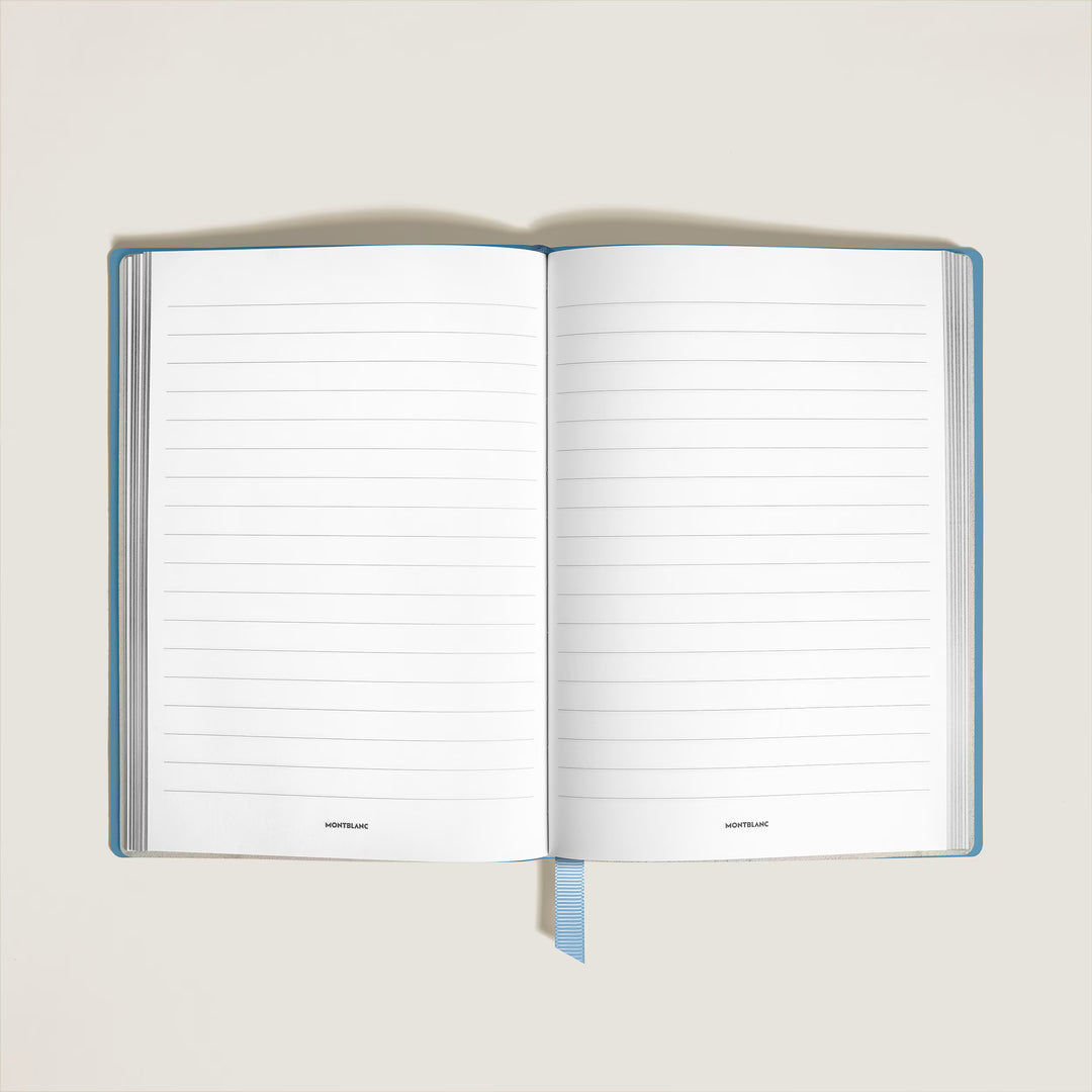 Montblanc Notebook Medium in Saffiano Leather, Pale Blue - Lined Pages