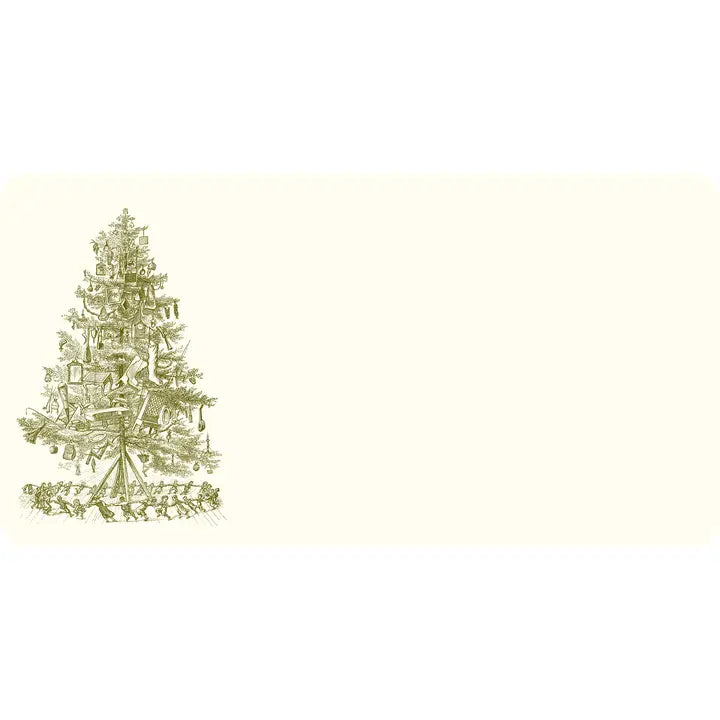 Alexa Pulitzer Christmas Tree Monarch Note Card with Plain Envelope (10ct)