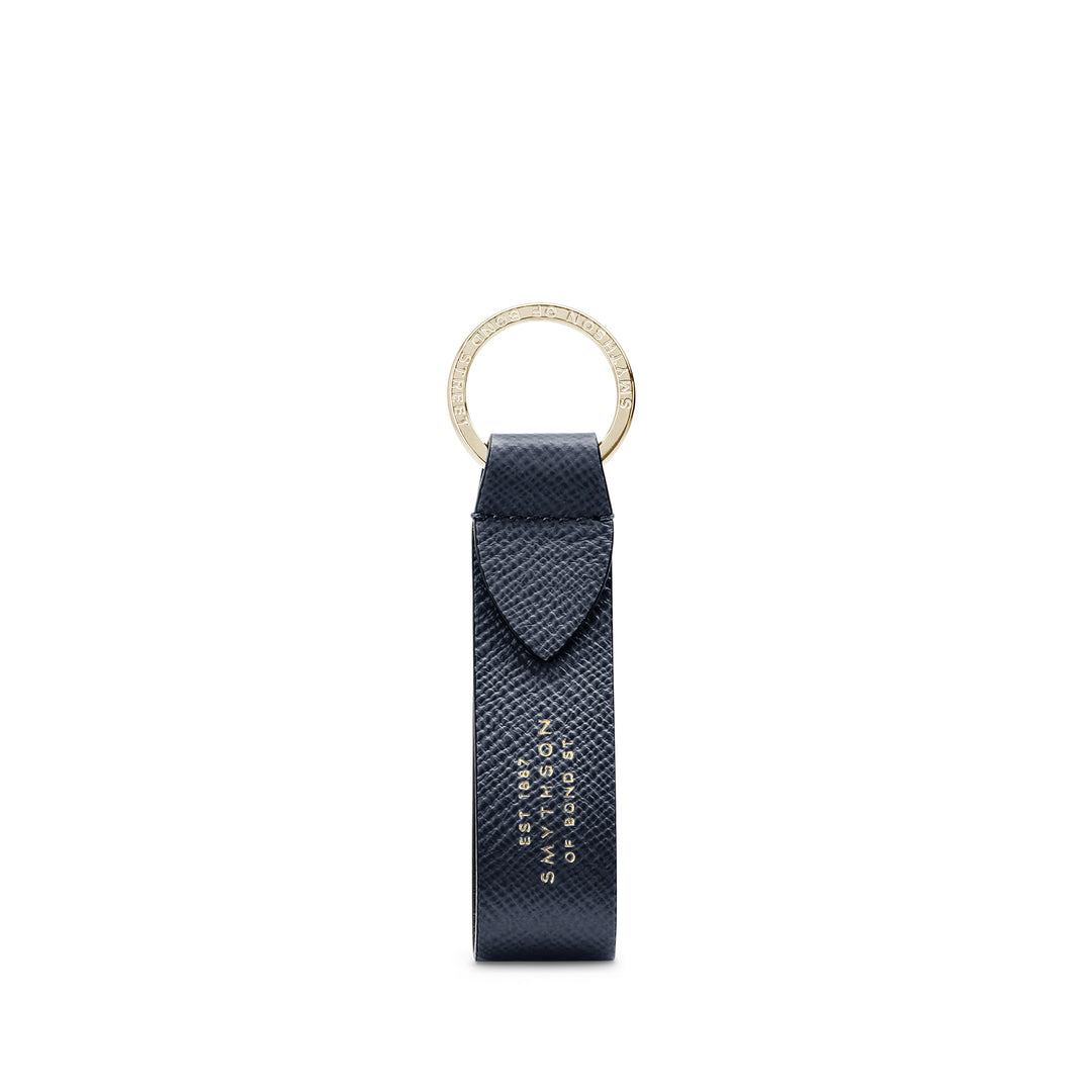 Keyring with Leather Strap in Panama | SMYTHSON LONDON