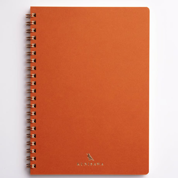 Premium Japanese Paper Ring Notebook- Tangerine A5 | KUNISAWA JAPAN