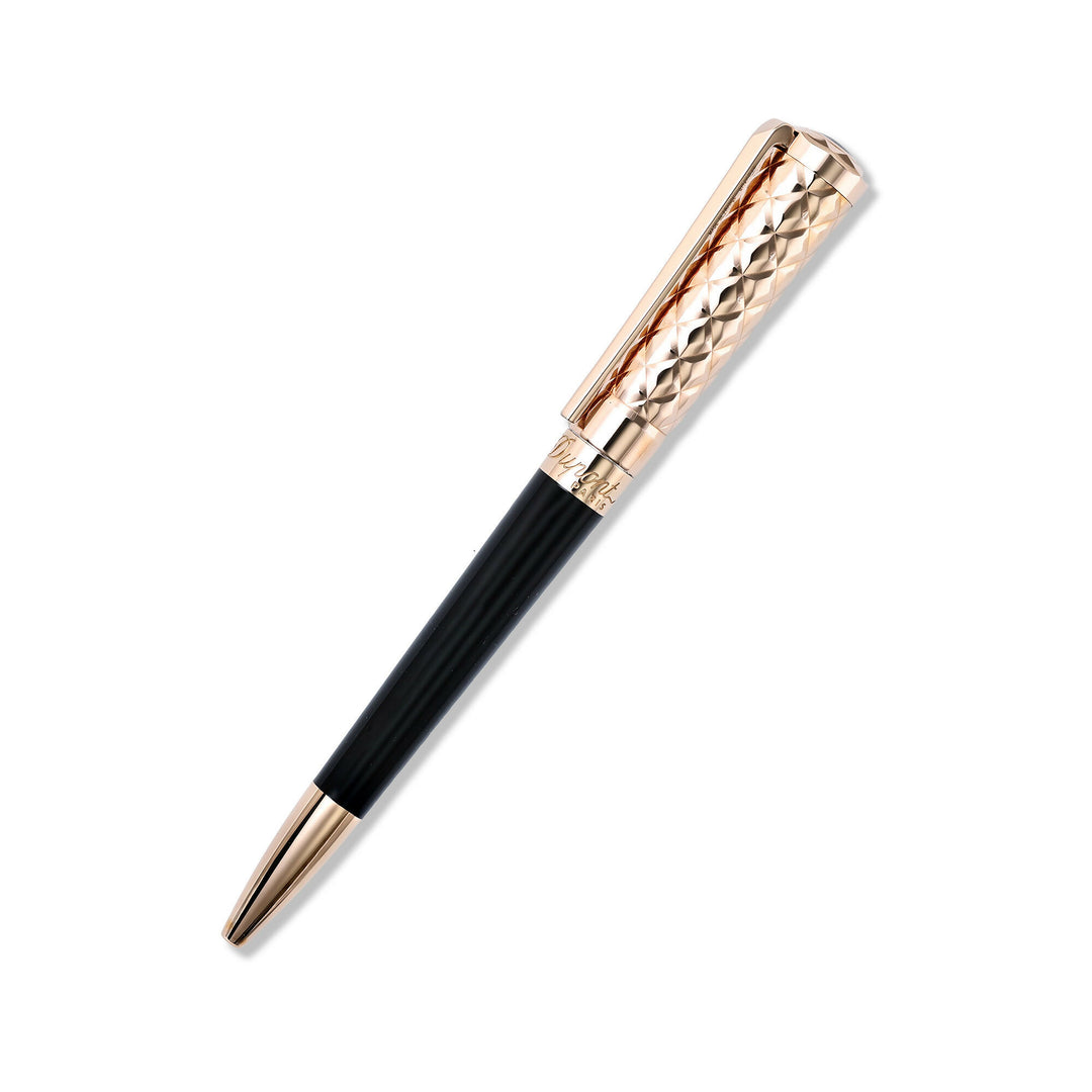 S.T. Dupont Liberté Diamond Engraved Black And Gold Ballpoint