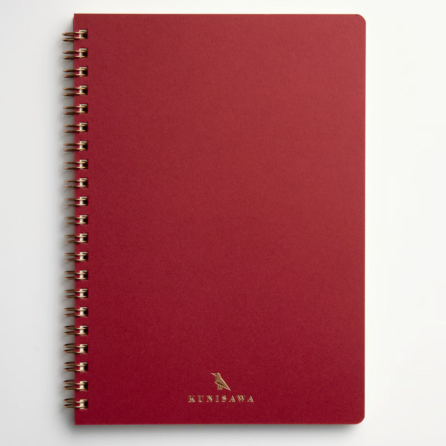 Premium Japanese Paper Ring Notebook- Rouge A5 | KUNISAWA JAPAN
