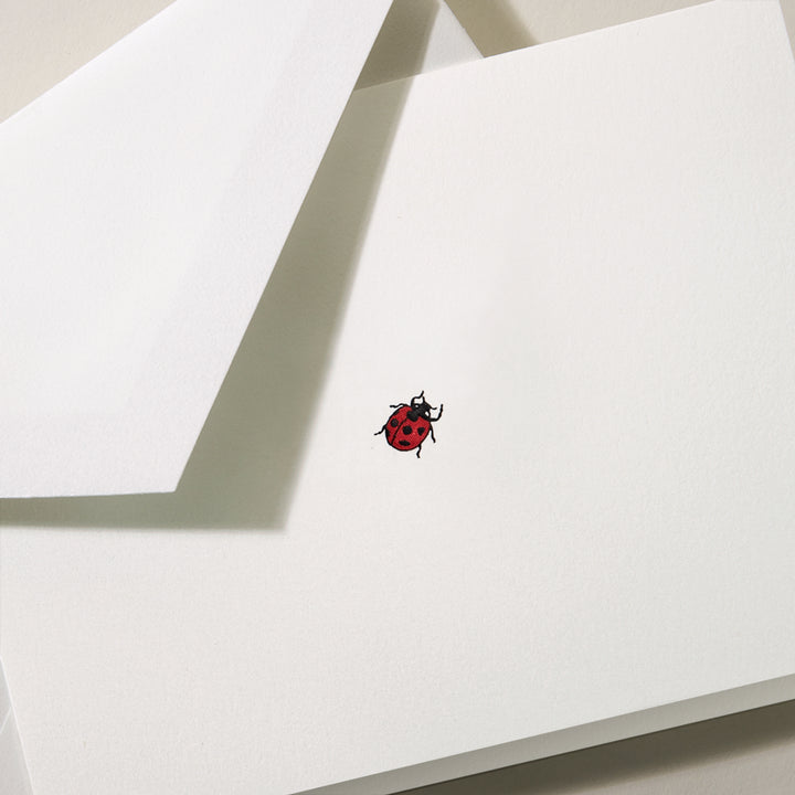 Crane Ladybug Note Cards & Envelopes