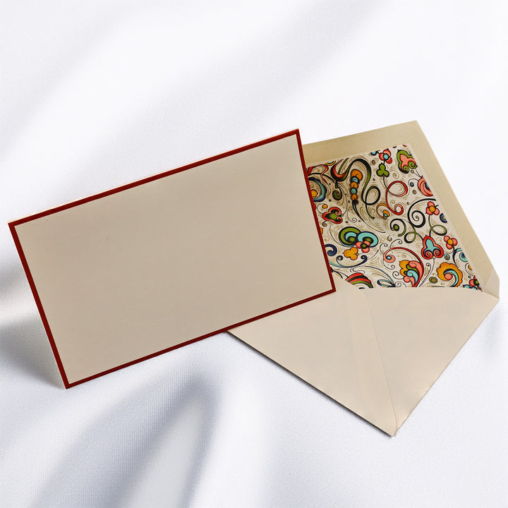 100% Cotton Bordered Folded Cards Letter Set 3.33" x 5.12" (10ct.) | Rossi 1931 Italian Stationery