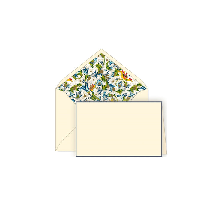 100% Cotton Bordered Folded Cards Letter Set 3.33" x 5.12" (10ct.) | Rossi 1931 Italian Stationery