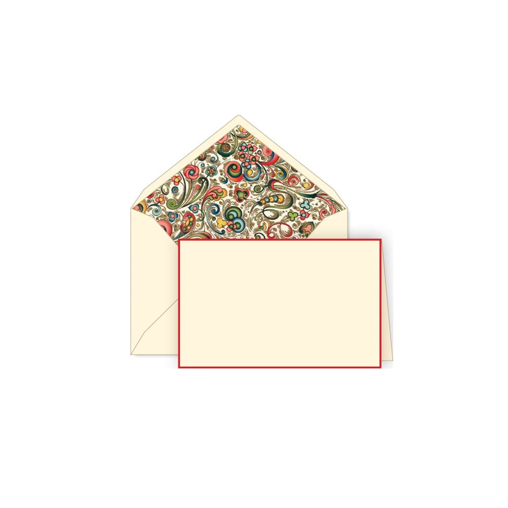 100% Cotton Bordered Folded Cards Letter Set 3.33" x 5.12" (10ct.) | Rossi 1931 Italian Stationery
