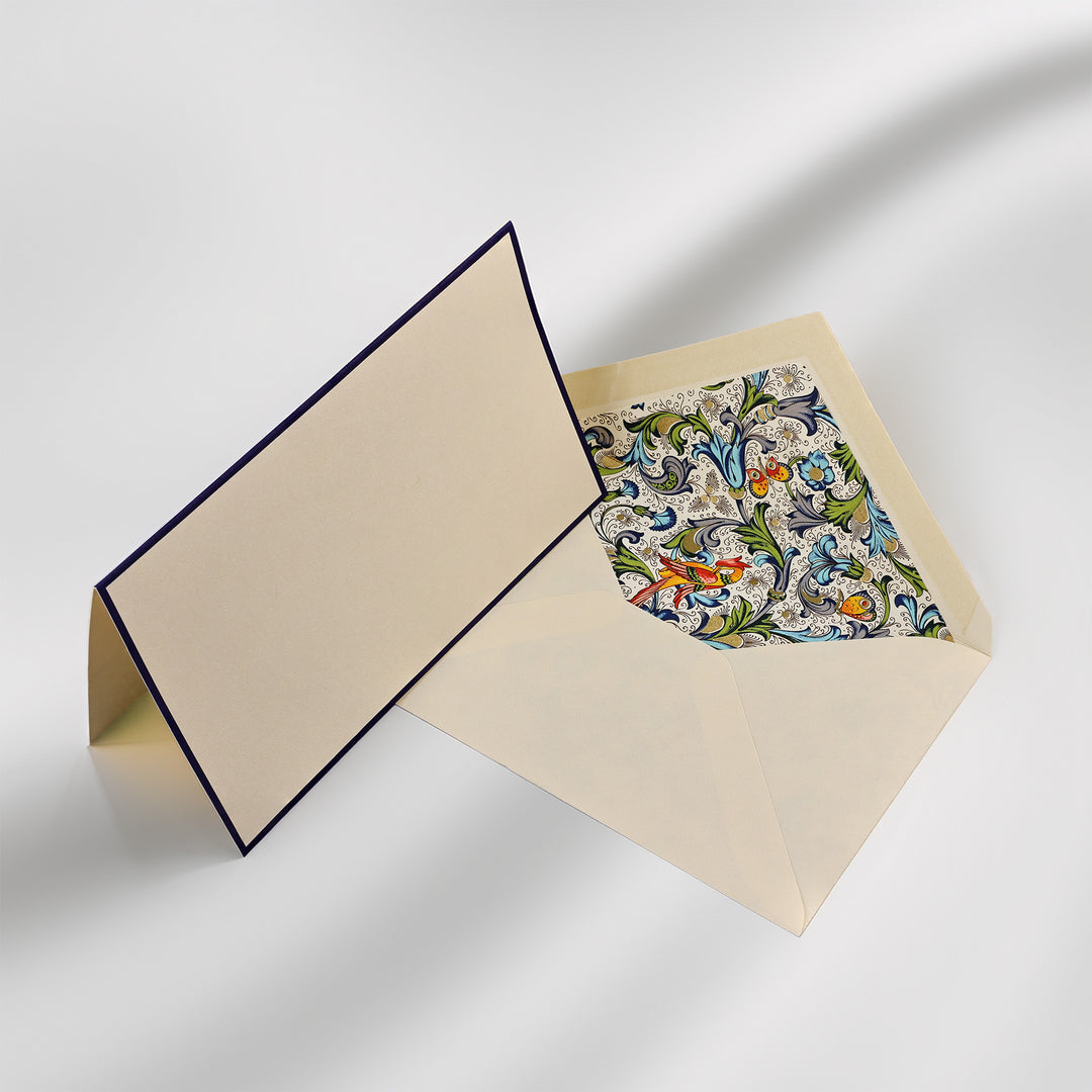 100% Cotton Bordered Folded Cards Letter Set 3.33" x 5.12" (10ct.) | Rossi 1931 Italian Stationery