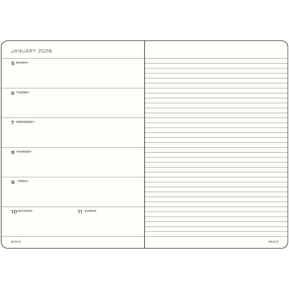 Leuchtturm Weekly Planner & Notebook 2026